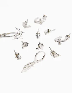 FEMME BERSHKA Tout voir*Lot 9 boucles d’oreilles edgy