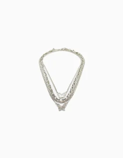 FEMME BERSHKA Tout voir*Lot 4 colliers à maillons papillon