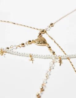 FEMME BERSHKA Tout voir*Lot 3 colliers croix chaîne