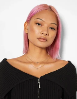 FEMME BERSHKA Tout voir*Lot 7 colliers croix papillon