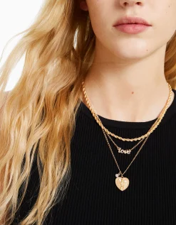 FEMME BERSHKA One Love*Lot 4 colliers love