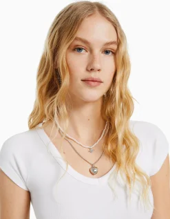 FEMME BERSHKA Tout voir*Lot de 4 colliers chaîne