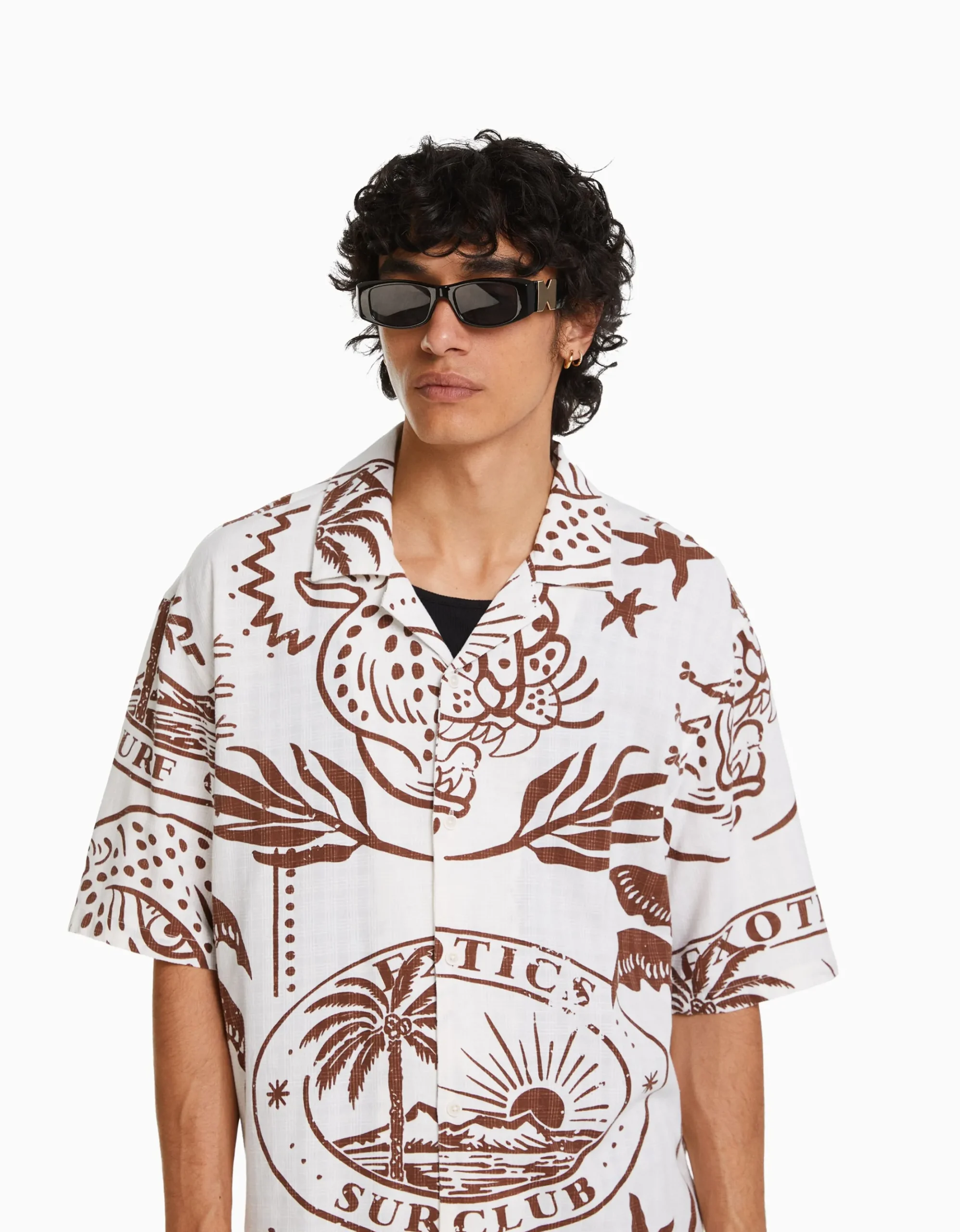 HOMME BERSHKA Lunettes*Lunettes de soleil détail métallisé