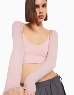 FEMME BERSHKA Tee-shirts*Manchettes basiques