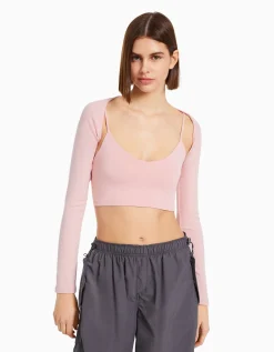 FEMME BERSHKA Tops et corsets*Manchettes basiques