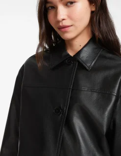 FEMME BERSHKA Vêtements*Manteau court similicuir