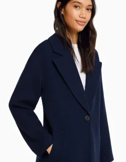 FEMME BERSHKA Trenchs et manteaux*Manteau laine mélangée épaules tombantes
