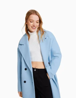 FEMME BERSHKA Trenchs et manteaux*Manteau long épaules tombantes