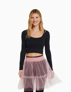 FEMME BERSHKA Vêtements*Mini-jupe ballerine tulle