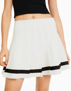 FEMME BERSHKA Jupes*Mini-jupe plissée bande