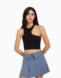 FEMME BERSHKA Vêtements*Minijupe tailoring plissée