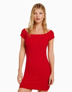 FEMME BERSHKA Robes*Mini-robe Bardot