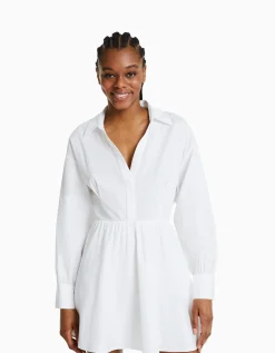 FEMME BERSHKA Robes*Mini-robe popeline volume
