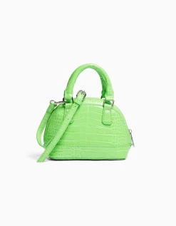 FEMME BERSHKA Similicuir*Mini-sac anse imitation croco