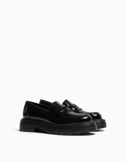 FEMME BERSHKA BSK Teen*Mocassins patte semelle crantée