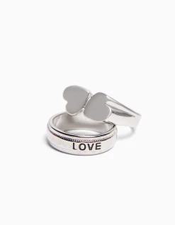 HOMME BERSHKA One Love*Pack 3 bagues love