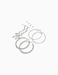 FEMME BERSHKA Tout voir*Pack 6 boucles d’oreilles anneaux cascade croix