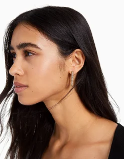 FEMME BERSHKA Accessoires*Pack 3 boucles d’eilles anneaux strass émail