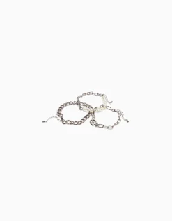 HOMME BERSHKA Tout voir*Pack 3 bracelets perles maillons