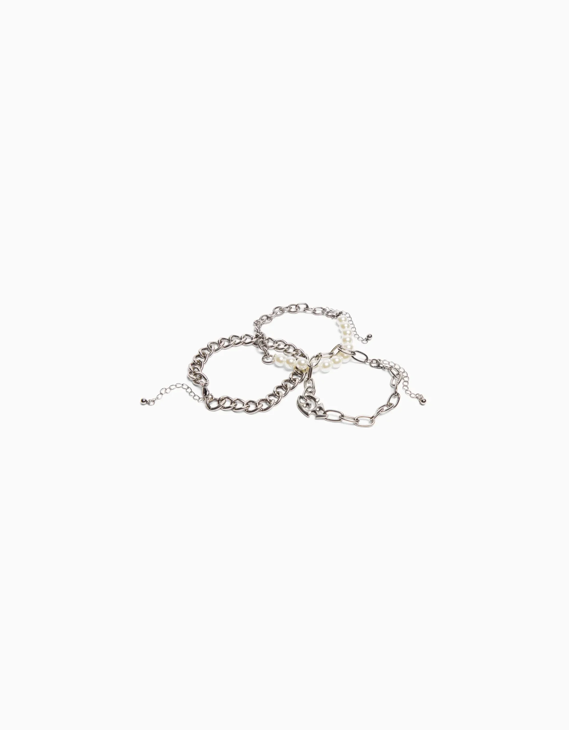 HOMME BERSHKA Tout voir*Pack 3 bracelets perles maillons