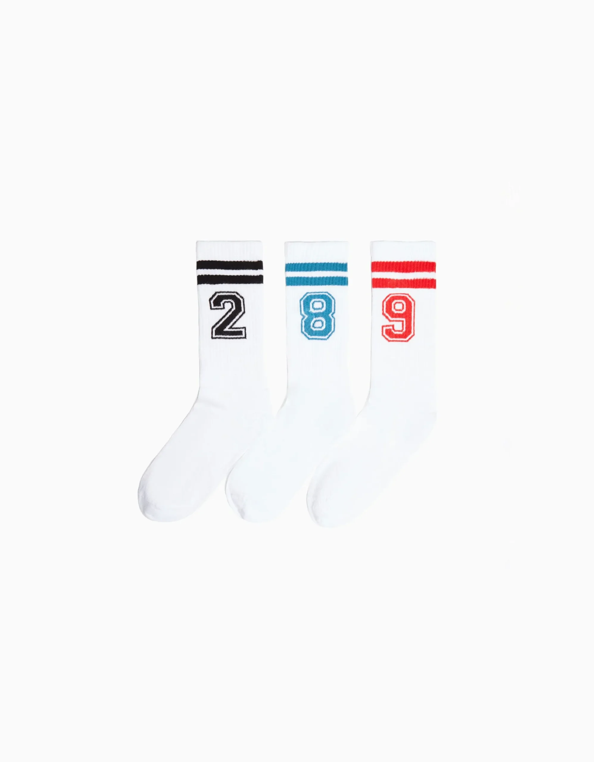 HOMME BERSHKA Chaussettes*Pack 3 chaussettes chiffre