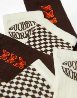 FEMME BERSHKA Chaussettes*Pack 3 chaussettes papillon