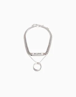 HOMME BERSHKA One Love*Pack 2 colliers bague