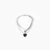 HOMME BERSHKA One Love*Pack 2 colliers cœur perles