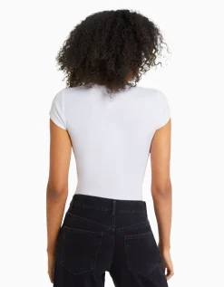 FEMME BERSHKA Packs*Pack 2 T-shirts manches courtes bord-côte