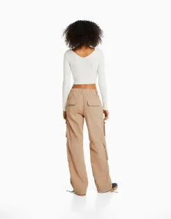 FEMME BERSHKA Vêtements*Pantalon cargo cordon