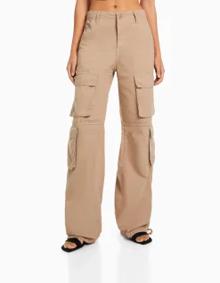 FEMME BERSHKA Pantalons*Pantalon cargo cordon