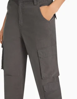 FEMME BERSHKA Pantalons*Pantalon cargo moulant serge multipoches