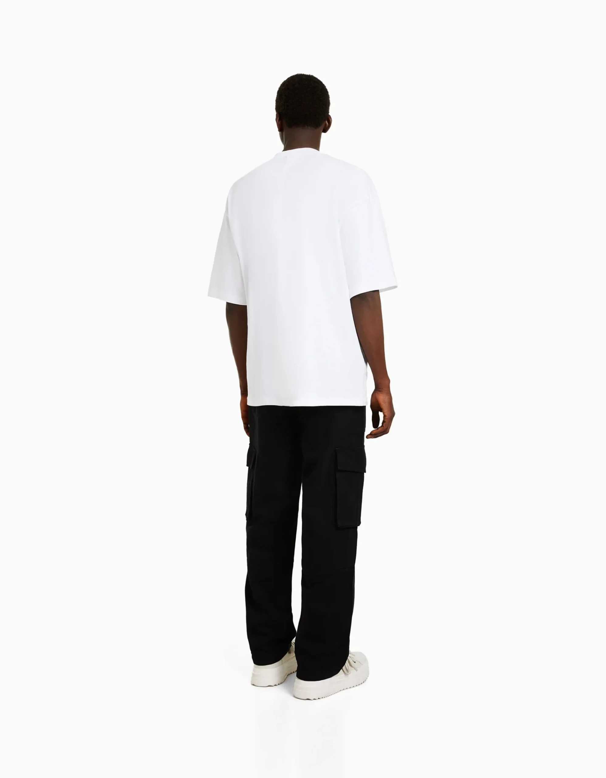 HOMME BERSHKA Vêtements*Pantalon cargo wide leg coton