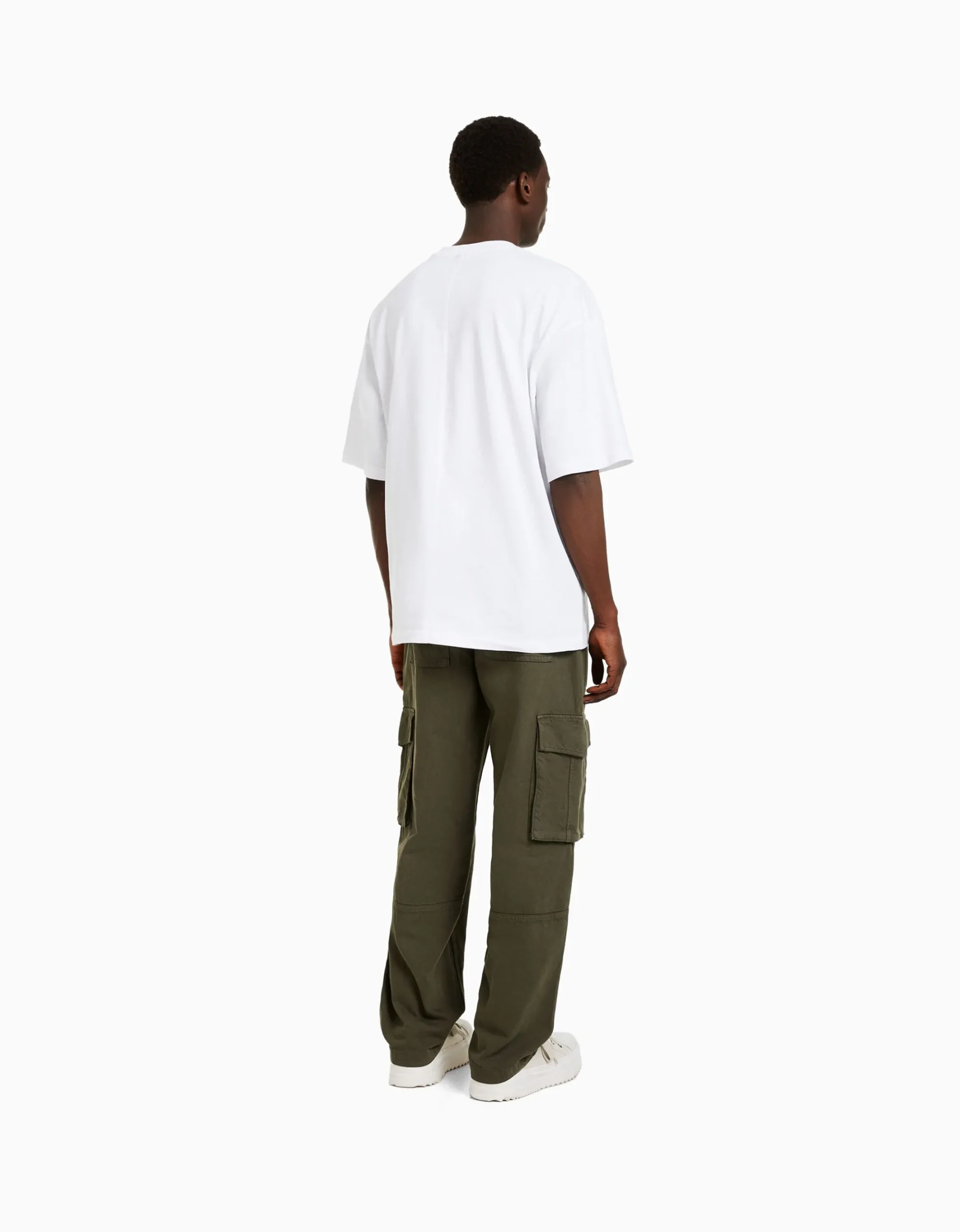 HOMME BERSHKA Vêtements*Pantalon cargo wide leg coton