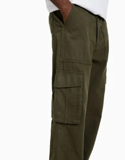 HOMME BERSHKA Vêtements*Pantalon cargo wide leg coton