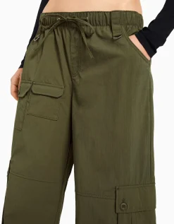 FEMME BERSHKA Pantalons*Pantalon cargo wide leg multipoches