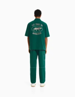 HOMME BERSHKA Twin sets*Pantalon carpenter coton