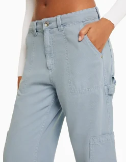 FEMME BERSHKA Pantalons*Pantalon carpenter loose fit toile