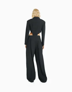 FEMME BERSHKA Pantalons*Pantalon coupe tailleur jambe large