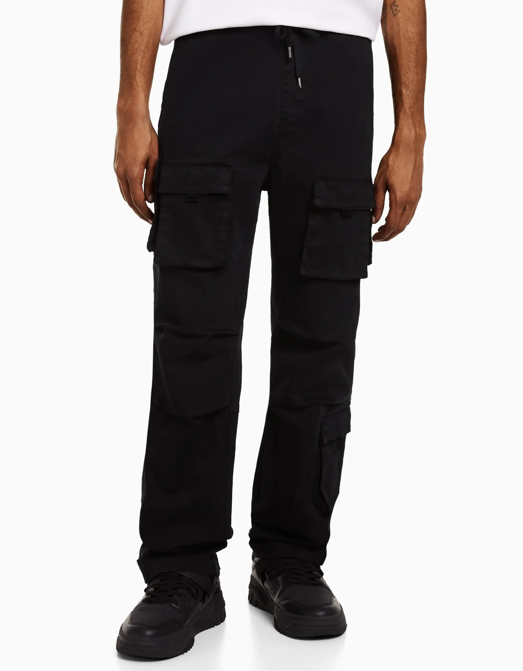 HOMME BERSHKA Pantalons*Pantalon jogger cargo coton