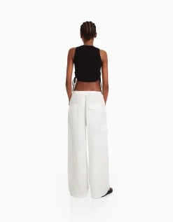 FEMME BERSHKA Pantalons*Pantalon jogger cargo parachute
