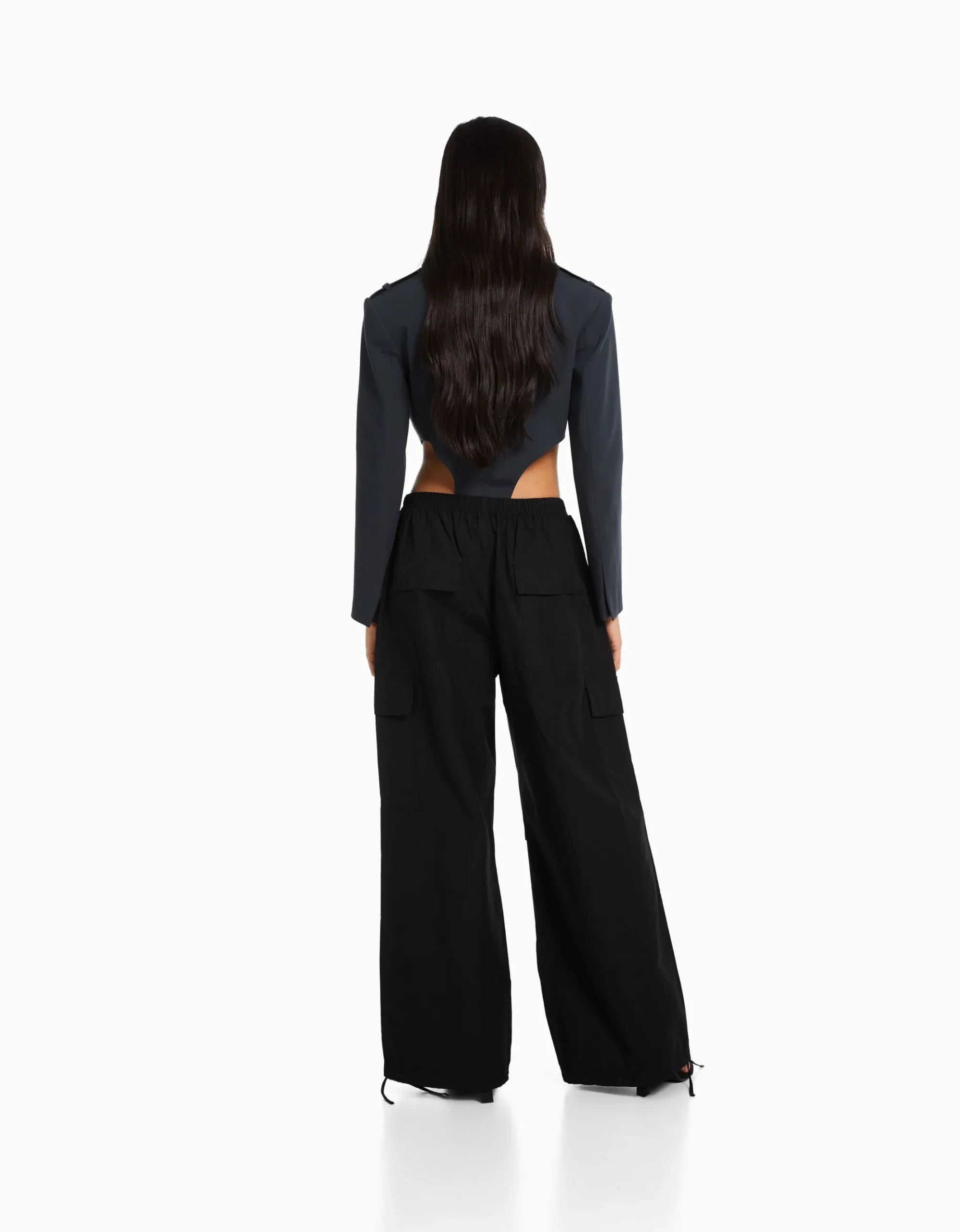 FEMME BERSHKA Vêtements*Pantalon jogger cargo parachute