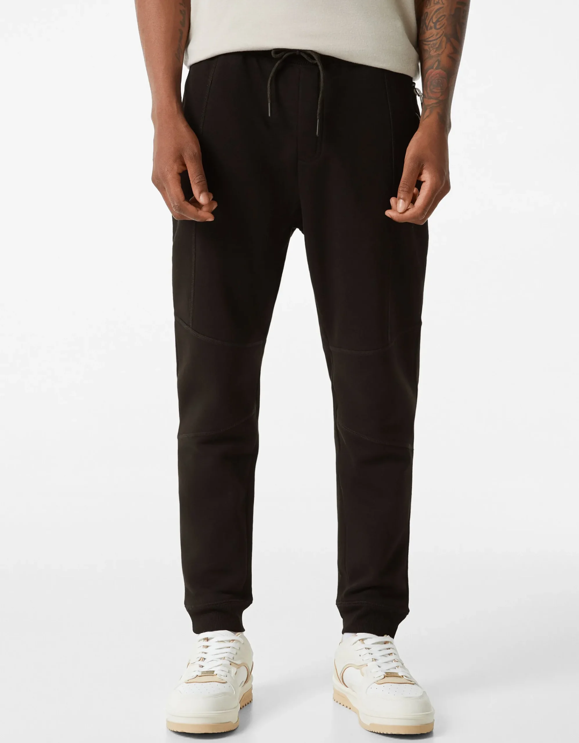 HOMME BERSHKA Pantalons et jeans*Pantalon jogger molleton découpes