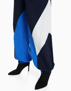 FEMME BERSHKA Vêtements*Pantalon jogger molleton effet nylon color block