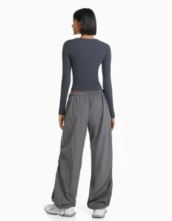 FEMME BERSHKA Pantalons*Pantalon jogger parachute nylon