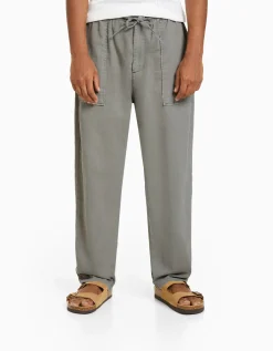 HOMME BERSHKA Pantalons*Pantalon loose rustique