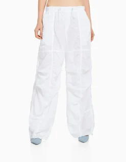 FEMME BERSHKA Pantalons*Pantalon parachute nylon