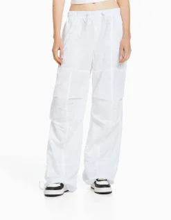 FEMME BERSHKA Vêtements*Pantalon parachute nylon