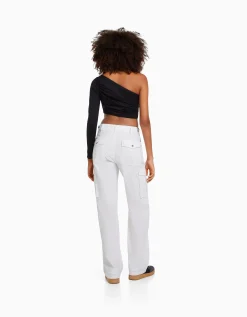 FEMME BERSHKA Pantalons*Pantalon straight cargo