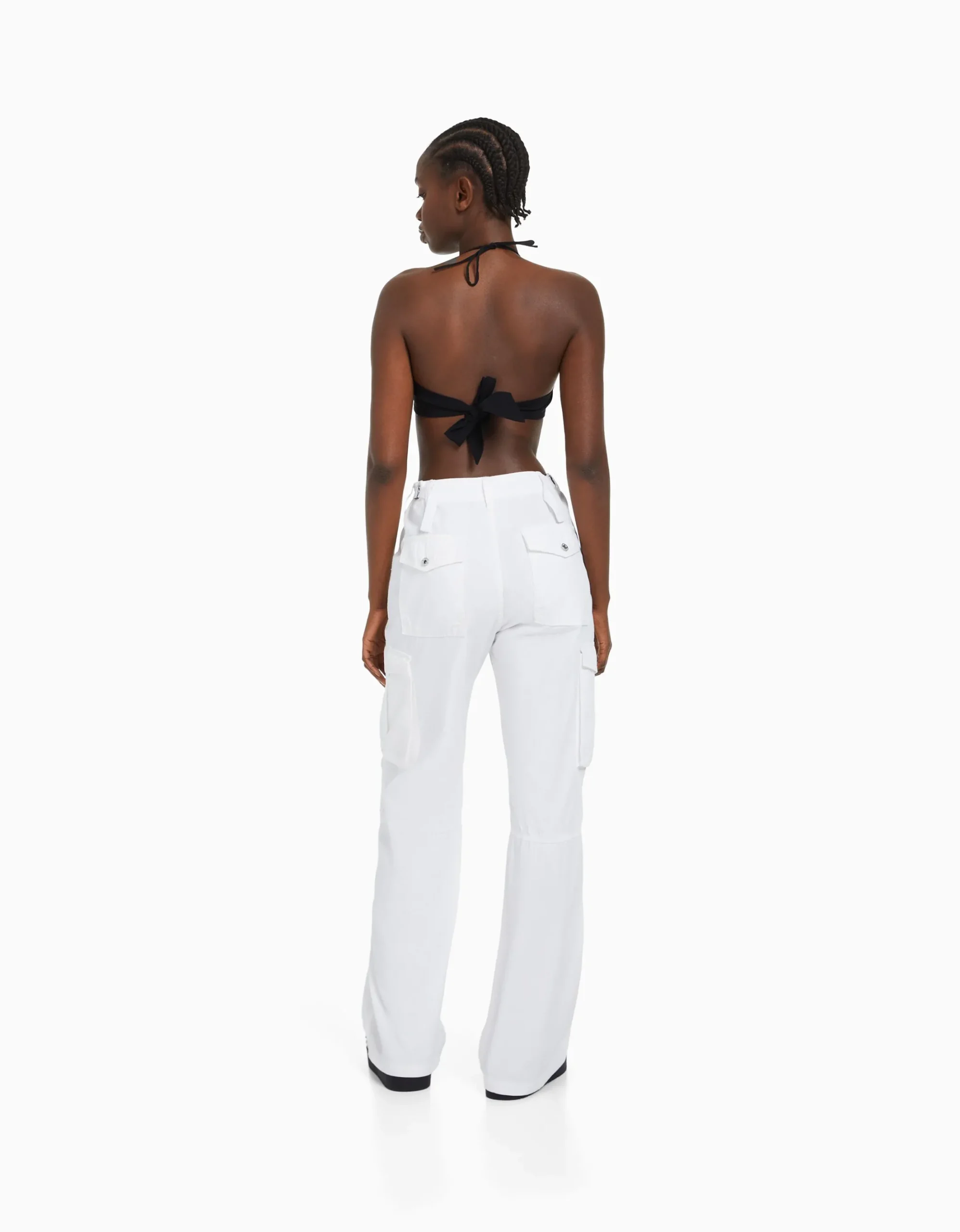 FEMME BERSHKA Vêtements*Pantalon straight cargo réglable